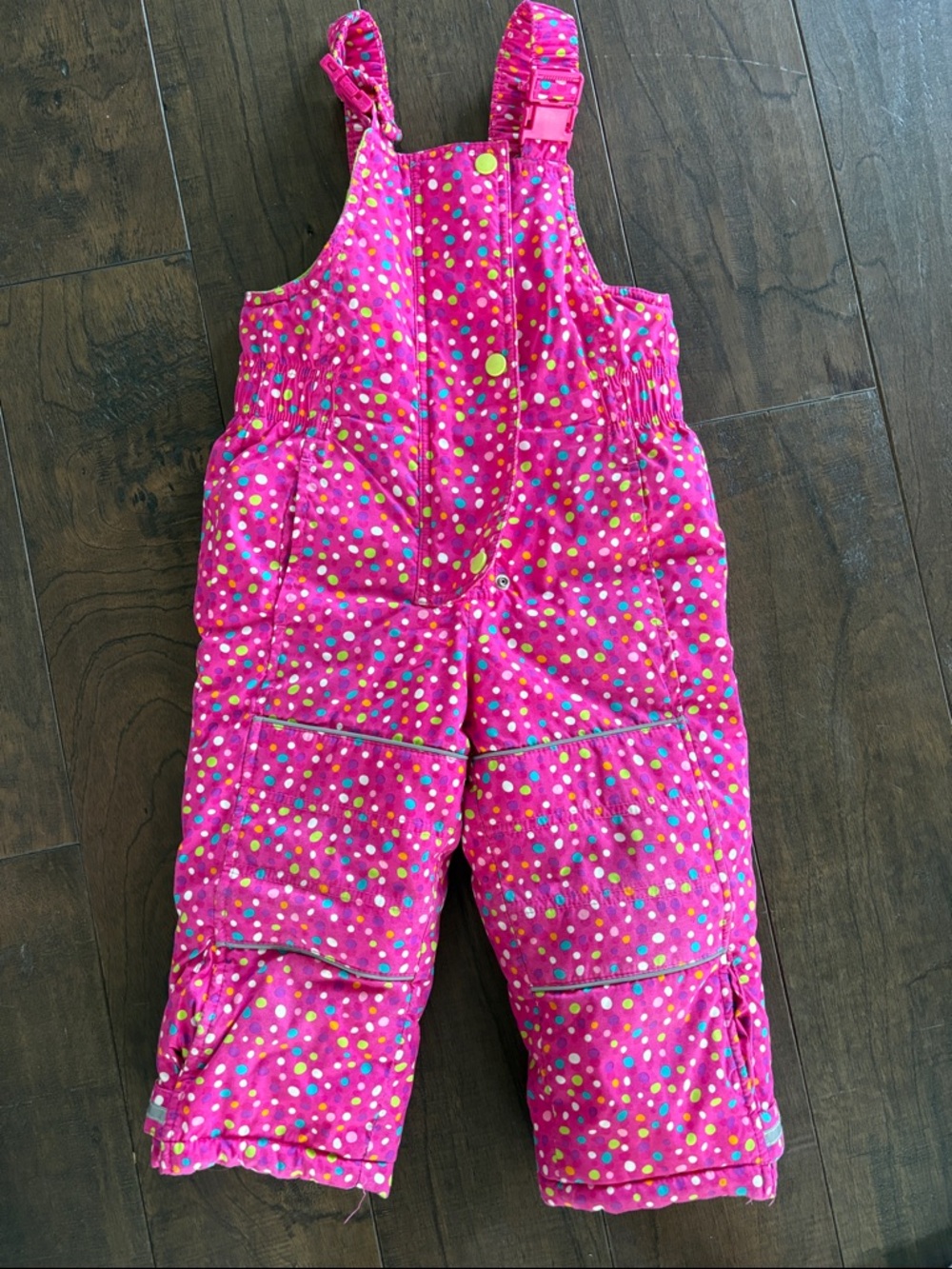 Hanna Andersson Hot Pink Polka Dot Snow Overalls
